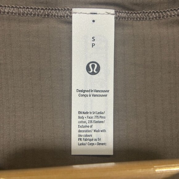 NWT Lululemon Stretch Cotton Rib Crewneck SS Bodysuit Thong Size Small (WSHG) - Picture 12 of 16
